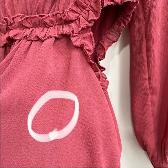 Autumn Bliss Rusty Rose Long Sleeve Cutout Mini Dress Rusty Rose Small - Picture 16 of 16